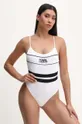 Karl Lagerfeld jednoczęściowy strój kąpielowy BICOLOR biały