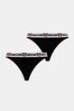 Tanga Moschino Underwear 2-pack černá 1385.4402