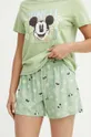 zielony women'secret piżama bawełniana Mickey