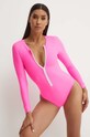Drivemebikini jednoczęściowy strój kąpielowy 1980 Onepiece miękka różowy 2024.DRV.035.FP