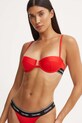 Calvin Klein biustonosz kąpielowy lekko usztywniana czerwony KW0KW02427