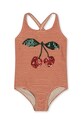 Konges Sløjd costum de baie dintr-o bucată pentru copii moale rosu KS100310