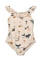Ολόσωμο παιδικό μαγιό Liewood Kallie Printed Swimsuit μαλακό μπεζ LW18589
