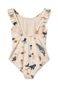 Ολόσωμο παιδικό μαγιό Liewood Kallie Printed Swimsuit LW18589 μπεζ SS25