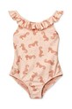 Liewood jednoczęściowy strój kąpielowy dziecięcy Kallie Printed Swimsuit LW18589 pomarańczowy SS25