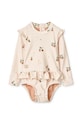 Liewood costum de baie dintr-o bucată pentru bebeluși Sille Baby Printed Swimsuit moale bej LW18935