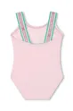 Суцільний дитячий купальник Karl Lagerfeld рожевий