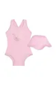 różowy Michael Kors jednoczęściowy strój kąpielowy niemowlęcy Dziewczęcy