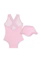 Michael Kors jednoczęściowy strój kąpielowy niemowlęcy różowy