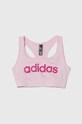 Детский спортивный бюстгальтер adidas мягкая розовый IS2653