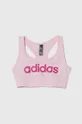 рожевий Дитячий спортивний бюстгальтер adidas Для дівчаток