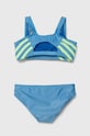 adidas Performance costum de baie pentru copii din două piese IT9616 albastru SS24