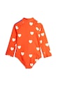 Dziewczynka Mini Rodini jednoczęściowy strój kąpielowy dziecięcy Hearts 2428011442 pomarańczowy