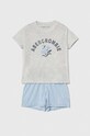 Abercrombie & Fitch pijama copii cu modele albastru KI246.4006