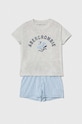 Dječja pidžama Abercrombie & Fitch print plava KI246.4006