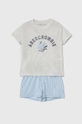 Abercrombie & Fitch pijama copii cu modele albastru KI246.4006