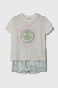 Abercrombie & Fitch piżama dziecięca wzorzyste zielony KI246.4006