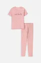 Coccodrillo piżama bawełniana dziecięca różowy