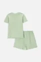 Dječja pamučna pidžama Coccodrillo zelena