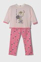 United Colors of Benetton pigama in lana bambino x Snoopy sovrastampa rosa 30960P063.G.Seasonal