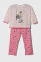 rosa United Colors of Benetton pigama in lana bambino x Snoopy Ragazze