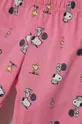 roza Dječja pamučna pidžama United Colors of Benetton x Snoopy