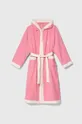 рожевий Дитячий бавовняний халат United Colors of Benetton Для дівчаток