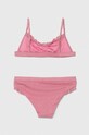 Dvoudílné dětské plavky United Colors of Benetton 341V0K02A.G.Seasonal růžová SS24