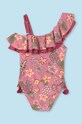 Mayoral costum de baie dintr-o bucată pentru copii 6764.8E.Junior.PPYH roz SS24