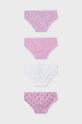 Mayoral figi dziecięce 4-pack 10697.6P.Bielizna.PPYH fioletowy SS24