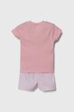 Детска памучна пижама Polo Ralph Lauren 2P0146 розов SS24