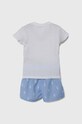 Παιδικές βαμβακερές πιτζάμες Polo Ralph Lauren 2P0146 μπλε SS24