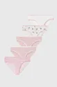 ružová Detské nohavičky Polo Ralph Lauren 5-pak Dievčenský