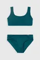 zelena Dječji dvodijelni kupaći kostim Abercrombie & Fitch Za djevojčice