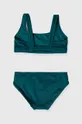 Dječji dvodijelni kupaći kostim Abercrombie & Fitch zelena