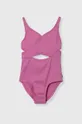 ružová Jednodielne detské plavky Abercrombie & Fitch Dievčenský