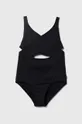 crna Dječji jednodijelni kupaći kostim Abercrombie & Fitch Za djevojčice