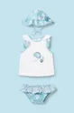turkusowy Mayoral Newborn dwuczęściowy strój kąpielowy niemowlęcy Dziewczęcy