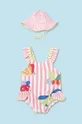 różowy Mayoral Newborn jednoczęściowy strój kąpielowy niemowlęcy Dziewczęcy