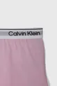 roza Dječja pamučna pidžama Calvin Klein Underwear