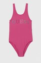 Суцільний дитячий купальник Guess м'яка рожевий J4GZ03.MC040.PPYH
