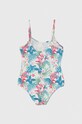 Jednodielne detské plavky Pepe Jeans HIBISCUS FRILL SWIMSUIT PGB10400 zelená SS24