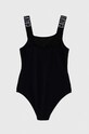 Calvin Klein Jeans jednoczęściowy strój kąpielowy dziecięcy KY0KY00057.PPYH czarny SS24