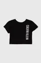 črna Otroška kratka majica za na plažo Calvin Klein Jeans Dekliški