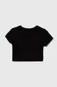 Detské plážové tričko Calvin Klein Jeans čierna
