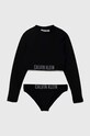 Calvin Klein Jeans costume 2 pezzi bambino/a morbida nero KY0KY00055.PPYH
