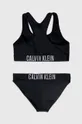 Dječji dvodijelni kupaći kostim Calvin Klein Jeans crna
