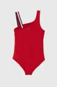 czerwony Tommy Hilfiger jednoczęściowy strój kąpielowy Dziewczęcy