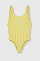 Tommy Hilfiger costum de baie dintr-o bucată pentru copii moale galben UG0UG00731.PPYH