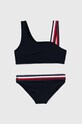 Tommy Hilfiger dwuczęściowy strój kąpielowy dziecięcy UG0UG00724.PPYH granatowy SS24
